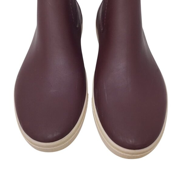 Igor Basquet Crema Boots Rain Waterproof Pull On Ankle Short Wine Size 40 / US 9 - Picture 6 of 8